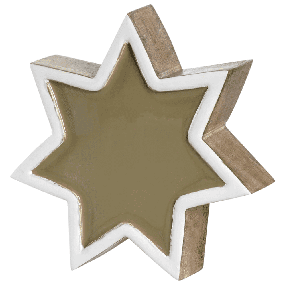 Украшение декоративное "Звезда Candela", 17 см, белый, золотой